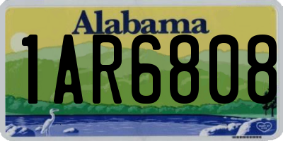 AL license plate 1AR6808