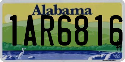 AL license plate 1AR6816