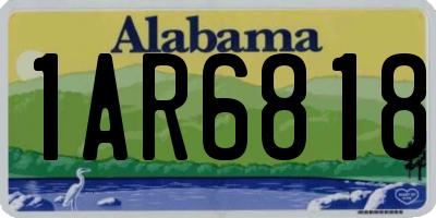 AL license plate 1AR6818