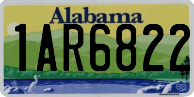 AL license plate 1AR6822