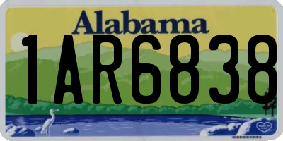 AL license plate 1AR6838