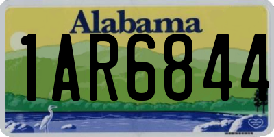 AL license plate 1AR6844