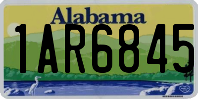 AL license plate 1AR6845