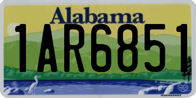 AL license plate 1AR6851