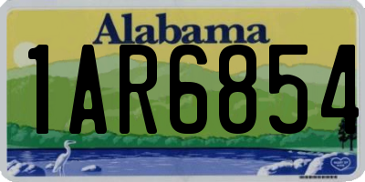 AL license plate 1AR6854