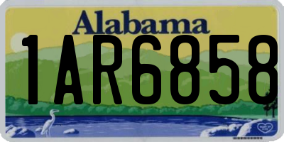 AL license plate 1AR6858