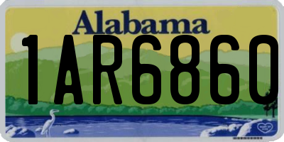 AL license plate 1AR6860