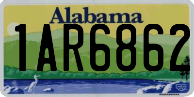 AL license plate 1AR6862