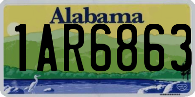 AL license plate 1AR6863