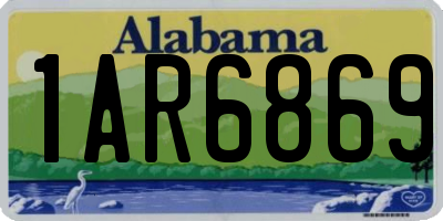 AL license plate 1AR6869