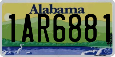AL license plate 1AR6881