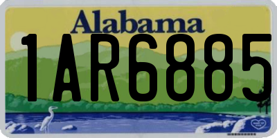 AL license plate 1AR6885