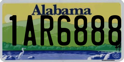 AL license plate 1AR6888
