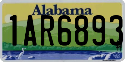 AL license plate 1AR6893