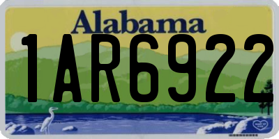 AL license plate 1AR6922