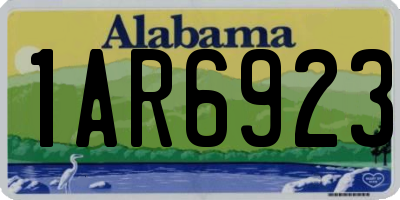 AL license plate 1AR6923