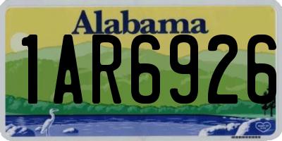 AL license plate 1AR6926