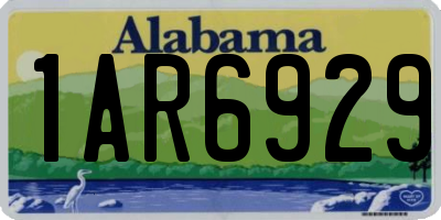 AL license plate 1AR6929