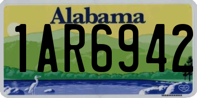 AL license plate 1AR6942