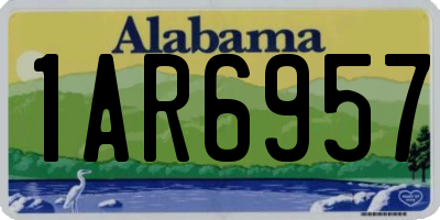 AL license plate 1AR6957