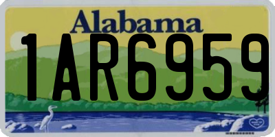AL license plate 1AR6959