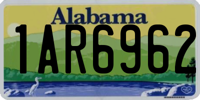 AL license plate 1AR6962