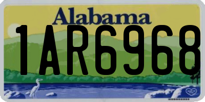 AL license plate 1AR6968