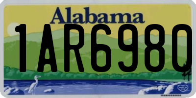 AL license plate 1AR6980