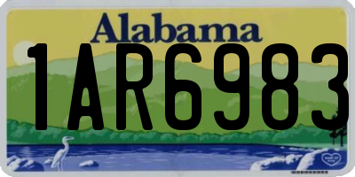 AL license plate 1AR6983