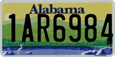 AL license plate 1AR6984
