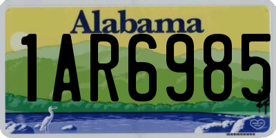 AL license plate 1AR6985