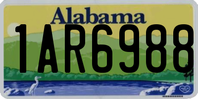 AL license plate 1AR6988