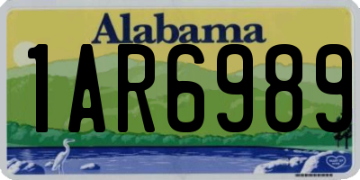 AL license plate 1AR6989