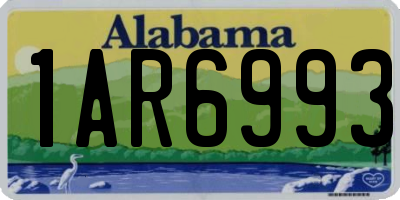 AL license plate 1AR6993