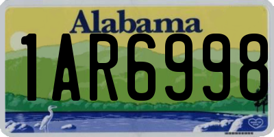 AL license plate 1AR6998