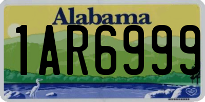 AL license plate 1AR6999