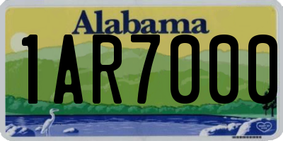 AL license plate 1AR7000