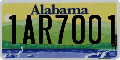 AL license plate 1AR7001