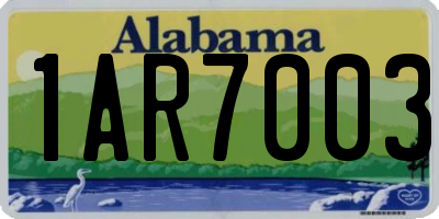 AL license plate 1AR7003