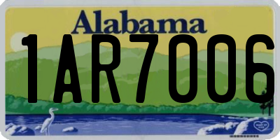 AL license plate 1AR7006