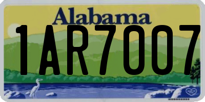AL license plate 1AR7007
