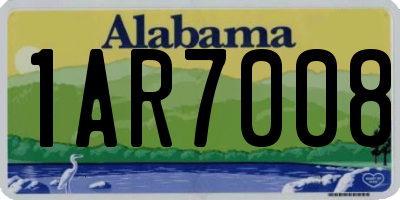 AL license plate 1AR7008