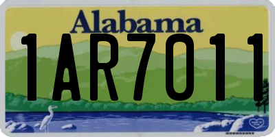 AL license plate 1AR7011