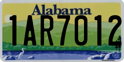 AL license plate 1AR7012