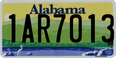 AL license plate 1AR7013