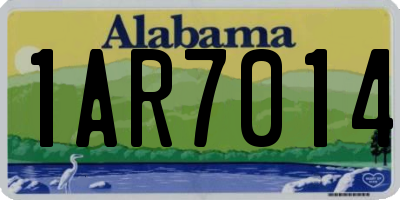 AL license plate 1AR7014