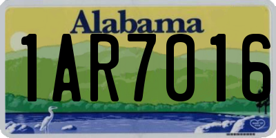 AL license plate 1AR7016
