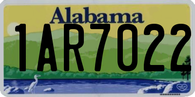 AL license plate 1AR7022