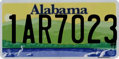 AL license plate 1AR7023