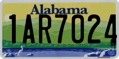 AL license plate 1AR7024